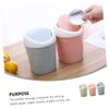 Zerodeko 3pcs Small Desktop Trash Can Storage Bin Material Covered Light Practical view 4