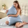 100% Mulberry Silk Pillowcase for Hair and Skin Made in USA-Real 19 Momme Silk Pillow Cover, 6A Grade, Cooling and Soft, Zipper Closure, Anti Aging, Anti Acne (Blue Grey 2 Pack, King 20''x36'') view 2