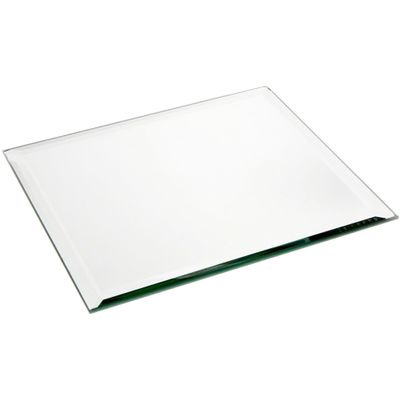 Plymor 8" Square, 5mm Thick Beveled Glass Mirror, Pack of 2