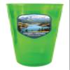 R and R Imports Pagosa Springs Colorado Design B Souvenir Plastic 16 oz pint Green Single view 1