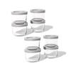 16-Piece Glass Food Storage Containers Set (8 Containers + 8 BPA-Free Lids) | 1-Cup, Leakproof | Microwave, Freezer, Oven & Dishwasher Safe | Ideal for Meal Prep & Pantry Organization, Grey view 1