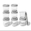 16-Piece Glass Food Storage Containers Set (8 Containers + 8 BPA-Free Lids) | 1-Cup, Leakproof | Microwave, Freezer, Oven & Dishwasher Safe | Ideal for Meal Prep & Pantry Organization, Grey view 3