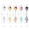WHIERGGIN Silverware Set, 1/4/6/8/10/12 Pieces Restaurant Note Spoons 304 Stainless Steel Coffee Spoon Dessert Stirring Spoon Creative Gift Small Spoon (Color : Black, Size : 8Pcs) view 2