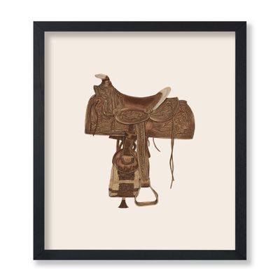 Poster Master Vintage Horse Saddle Print - Retro Cowboy Poster - Horse Riding & Saddle Art - Equestrian Wall Design - Western Decor for Dorm, Office or Living Room - 8x10 UNFRAMED Wall Art