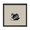Poster Master Swan Portrait Poster - Retro Bird Print - Swan Artwork - Animal Art - Chic Boho Design - Minimal Farmhouse Print - Aesthetic Kid's Bedroom or Nursery Wall Decor - 8x10 UNFRAMED view 1