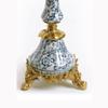 Candle Holder Retro Palace Luxury 5-Head Ceramic with Copper Candlestick Decoration Indoor Living Room Bedroom Desktop Candlestick Decoration Centerpiece Table Decorations view 3