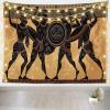 Loccor Ancient Greece Tapestry Heroes Spartans Wall Hanging Greek Warriors Myths Pottery Tapestry Ancient Civilization Culture Tapestry for Man Bedroom Living Room Office Dorm Home Decor 179x98inch view 2