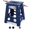 ACKO Folding Step Stool Foldable 16 Inch 400 lbs Capacity, Plastic Stools for Adults and Kids, Collapsible Stools for Kitchen, Stepping Stool with Handle(Royal Blue) view 1