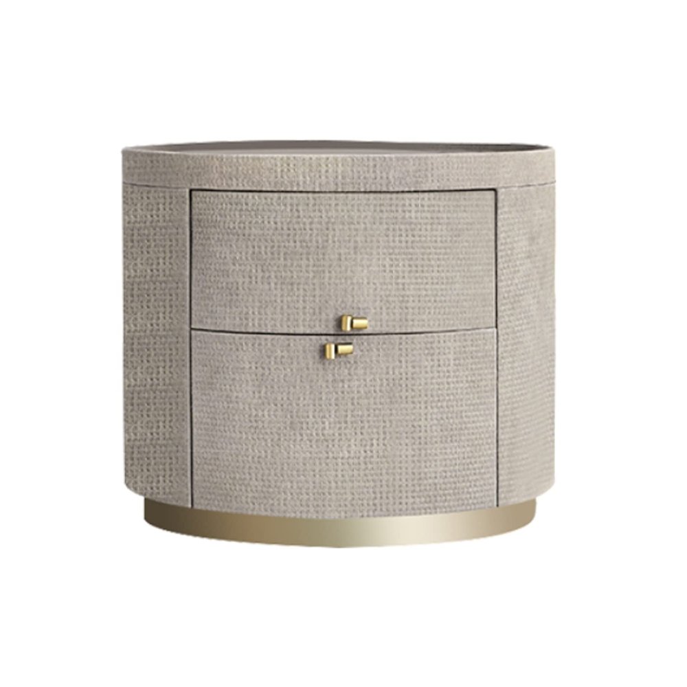 Bedside Cabinet Round Bedside Cabinet Modern Small Table Bedside Storage Cabinet Nightstand Side Table with Marble Slate Desktop Panels18.8 "D X 18.8" W X 18.5 "H Nightstand