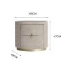 Bedside Cabinet Round Bedside Cabinet Modern Small Table Bedside Storage Cabinet Nightstand Side Table with Marble Slate Desktop Panels18.8 "D X 18.8" W X 18.5 "H Nightstand view 3