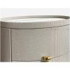 Bedside Cabinet Round Bedside Cabinet Modern Small Table Bedside Storage Cabinet Nightstand Side Table with Marble Slate Desktop Panels18.8 "D X 18.8" W X 18.5 "H Nightstand view 4