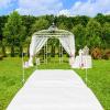 HomeLoft Basics White Aisle Runner for Weddings Ceremony, Birthday Party Decorations Carpet Runner Non-Slip Runway Carpet 140GSM, 100500cm view 2
