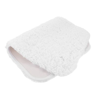 Amosfun White Bathroom Rug Non-Slip Shower Mat Water Absorbent Ground Mat for Bathroom Thick and Comfortable for Home Use