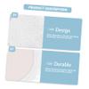 Amosfun White Bathroom Rug Non-Slip Shower Mat Water Absorbent Ground Mat for Bathroom Thick and Comfortable for Home Use view 3
