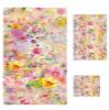 3 Piece Bath Towel Set, Watercolor Floral Towels Set for Bathroom Soft Bath Shower Towels Absorbent Bathroom Towels Set ( 1 Bath Towel, 1 Hand Towel, 1 Washcloth ) Spring Garden Elegant Flowers view 1