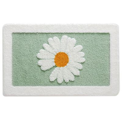 Modern Fuzzy Absorbent Non-Slip Foot Mat|Ultra Soft Cozy Bathroom Rug|Indoor Decor Washable Floor Carpet Mat,Green,60x90cm(23.6x35.4in)