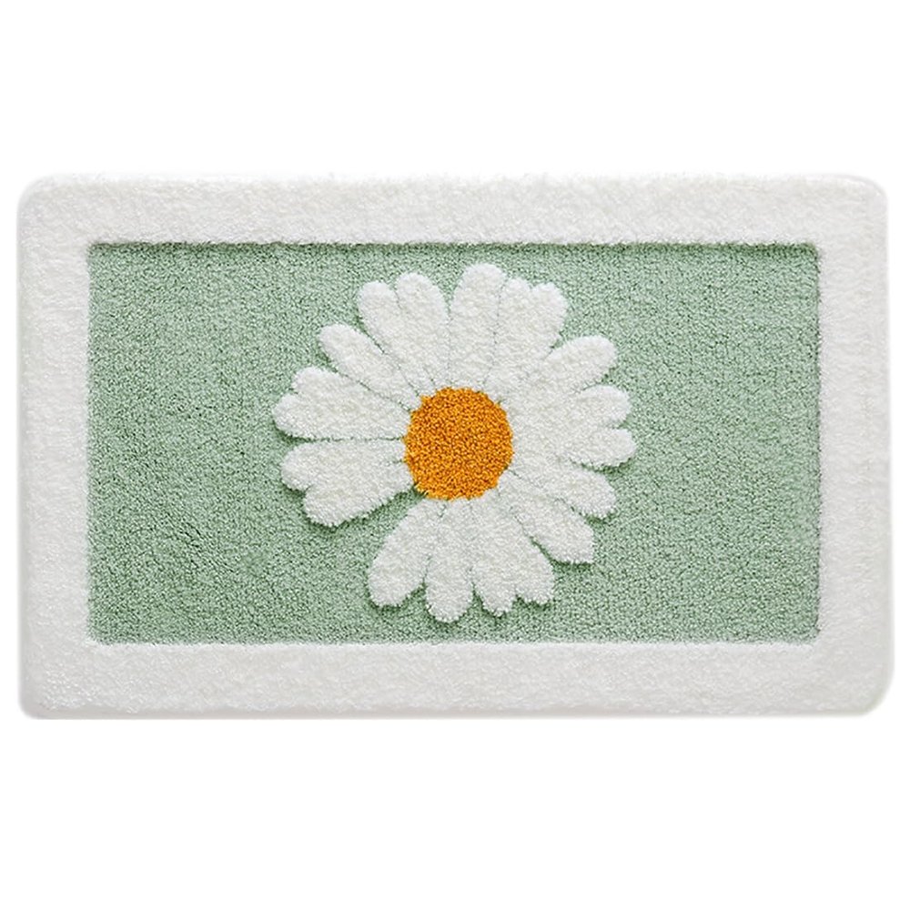 Modern Fuzzy Absorbent Non-Slip Foot Mat|Ultra Soft Cozy Bathroom Rug|Indoor Decor Washable Floor Carpet Mat,Green,60x90cm(23.6x35.4in)