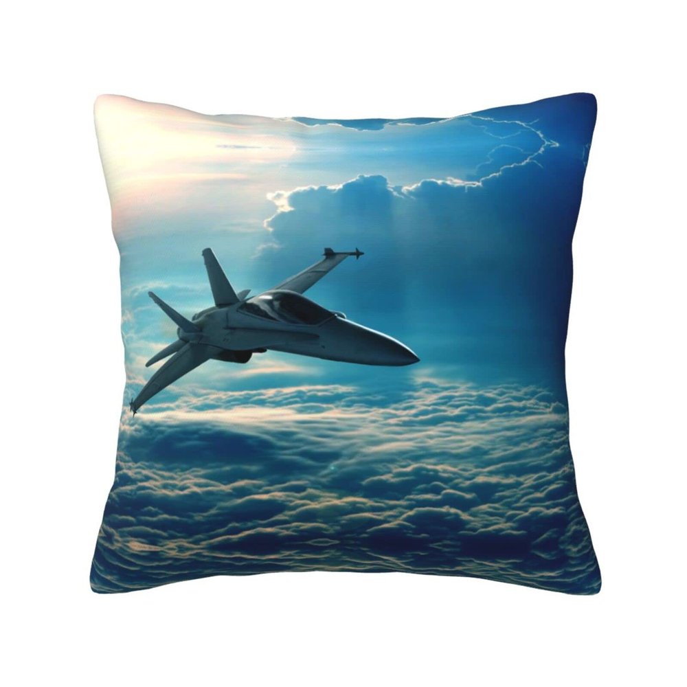 AMAZWI Aircraft Fighter Jets Throw Pillow Cover Couch Pillow Case Square Outdoor Pillow Home Sofa Bed Decor Pillowcase