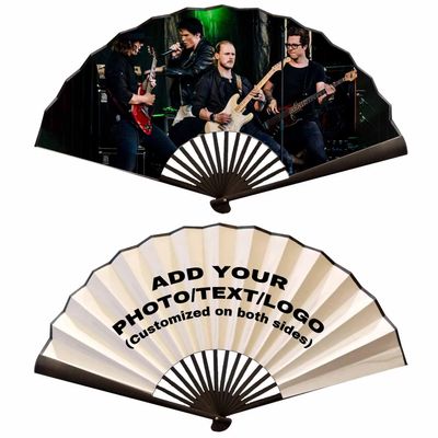 AIFLM Personalized Folding Fan Custom Photo Hand Held Fans for Wedding Dancing Saloon Cosplay Party Props Foldable Decorative Folding Fans Creative Gift for Friends