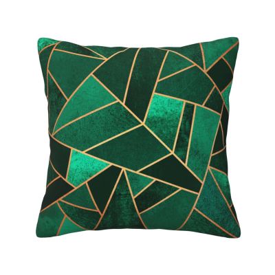 AMAZWI Black and Gold Geometric Throw Pillow Cover Couch Pillow Case Square Outdoor Pillow Home Sofa Bed Decor Pillowcase