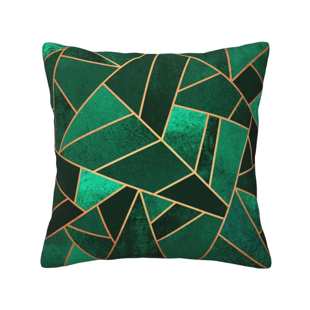AMAZWI Black and Gold Geometric Throw Pillow Cover Couch Pillow Case Square Outdoor Pillow Home Sofa Bed Decor Pillowcase