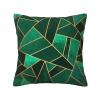AMAZWI Black and Gold Geometric Throw Pillow Cover Couch Pillow Case Square Outdoor Pillow Home Sofa Bed Decor Pillowcase view 1