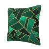 AMAZWI Black and Gold Geometric Throw Pillow Cover Couch Pillow Case Square Outdoor Pillow Home Sofa Bed Decor Pillowcase view 3