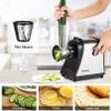 Electric Cheese Grater for Block Cheese, 5 Different Shapes of Blades for Slicing/Shredding/Grating, 250W Automatic Cheese Shredder Vegetable Slicer with One-Touch Control for Fruits, Nuts view 4