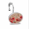 Poppy Shower Curtain Hooks, Red Vintage Poppy Flower Butterfly 12PCS Shower Curtain Hooks Rings for Bathroom Stainless Steel Rust Resistant Shower Curtain Hangers view 1