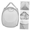 Ciieeo Mesh Design Laundry Basket Rolling Hamper Handle and Storage for Households view 3
