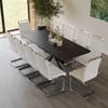 Modern Dining Table Set for 10, Expandable Kitchen Dining Table Set, Faux Marble Dining Room Table Set, 6-10 People Dining Table Set with Metal Leg Suitable for Living Room Dining Room Office view 1