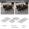 Modern Dining Table Set for 10, Expandable Kitchen Dining Table Set, Faux Marble Dining Room Table Set, 6-10 People Dining Table Set with Metal Leg Suitable for Living Room Dining Room Office view 4