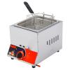 LPLYAA 6L Commercial Gas Deep Fryer Single Tank Countertop Stainless Steel Deep Fryer With Basket And Lid, Kitchen Frying Machine For French Fries Turkey Chicken Restaurant (Size : A), 20240301 view 1