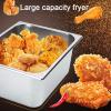 LPLYAA 6L Commercial Gas Deep Fryer Single Tank Countertop Stainless Steel Deep Fryer With Basket And Lid, Kitchen Frying Machine For French Fries Turkey Chicken Restaurant (Size : A), 20240301 view 2