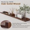 Axeman Oak Picture Ledge Shelf, 48 Inch Floating Shelves Set of 2, Solid Oak Wood Wall Shelves with Lip, Wall Decor Storage for Bedroom Living Room Bathroom Kitchen Nursery Photo Picture, Walnut view 3