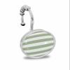 Stripes Shower Curtain Hooks, Sage Green Stripe 12PCS Shower Curtain Hooks Rings for Bathroom Stainless Steel Rust Resistant Shower Curtain Hangers view 1