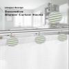 Stripes Shower Curtain Hooks, Sage Green Stripe 12PCS Shower Curtain Hooks Rings for Bathroom Stainless Steel Rust Resistant Shower Curtain Hangers view 3