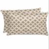 Abstract King Standard Pillow Cases Set of 2, Retro Geometric Modern Art Brown Satin Pillow Case Cover with Smooth Hidden Zipper Closure, Soft Throw Pillow Covers Cases for Home Decor 20 X 36 Inches view 1