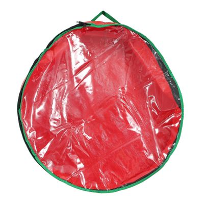 Ciieeo 1pc Christmas Wreath Storage Bag Container with Clear Window Holiday Organizer for Easy Carrying Wreath Storage Holder