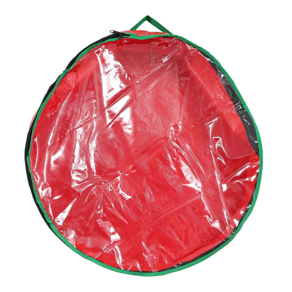 Ciieeo 1pc Christmas Wreath Storage Bag Container with Clear Window Holiday Organizer for Easy Carrying Wreath Storage Holder