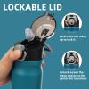 Konokyo Insulated Water Bottle with Straw and Carry Loop,18 oz Stainless Steel Double Wall Vaccum Metal Water Flask with Leak-proof Lid,Blue view 2