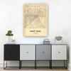 Zhumendi Saint Louis Vintage Map Poster Saint Louis Street Prints Missouri Map of United States Poster Nature Pictures for Bathroom (16.00''x24.00'',Framed) view 4