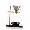 SHOWERORO Stainless Steel Coffee Dripper with Cone Filter Drip Filter Cup for 1-2 Cups Coffee Maker with Separate Stand Easy Cleaning Silver view 1