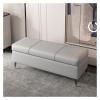 Bed Bench End Bench With Storage Space For Bedroom, Upholstered Lapel Ottoman, Luxury Shoe Bench, Modern Bed End Bench Footrest With Storage For Living Room view 1