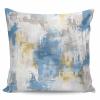 YOKOU Throw Pillow Case Square Satin Cushion Cover, Abstract Blue Brown Pillowcase for Sofa Couch Living Room Bedroom, 1 Pack 18" x 18" view 1