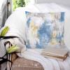 YOKOU Throw Pillow Case Square Satin Cushion Cover, Abstract Blue Brown Pillowcase for Sofa Couch Living Room Bedroom, 1 Pack 18" x 18" view 3