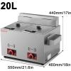 LPLYAA Dual Tanks 12L Commercial Deep Fryer Stainless Steel Countertop Oil Fryer With Baskets And Lids, Kitchen Frying Machine For French Fry Restaurants Supermarkets Fast Food Stands, 20240301 view 2