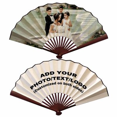 AIFLM Personalized Folding Fan Custom Photo Hand Held Fans for Wedding Dancing Saloon Cosplay Party Props Foldable Decorative Folding Fans Creative Gift for Friends
