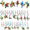 36 pcs Tropical Birds Honeycomb Cutouts, BOSOIRSOU Hanging Parrot Paper Cutouts Hawaiian Summer Beach Luau Party Decorations Safari Classroom Decoration Rainforest Jungle Decoration view 1