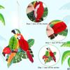 36 pcs Tropical Birds Honeycomb Cutouts, BOSOIRSOU Hanging Parrot Paper Cutouts Hawaiian Summer Beach Luau Party Decorations Safari Classroom Decoration Rainforest Jungle Decoration view 3